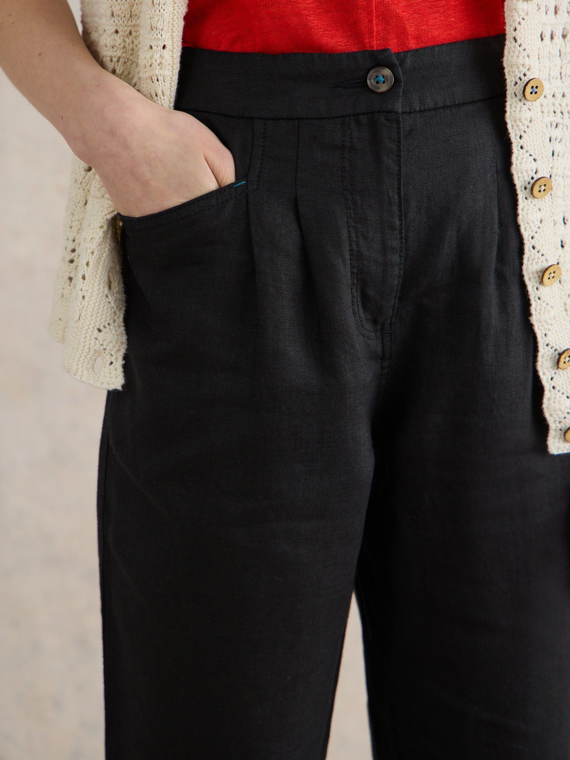 Black Leanora Linen Trouser, WHISTLES