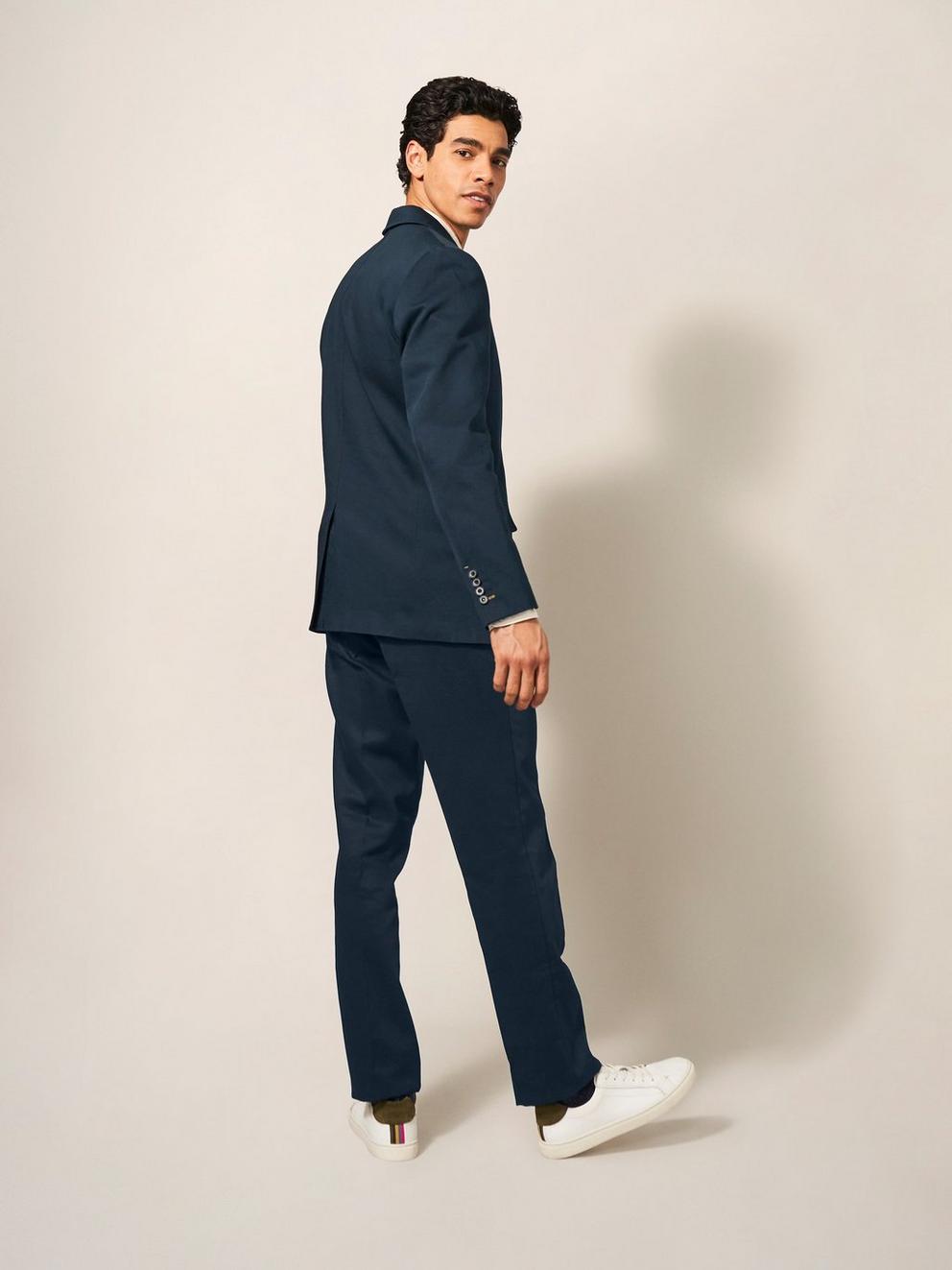 York Blazer in DARK NAVY - MODEL BACK