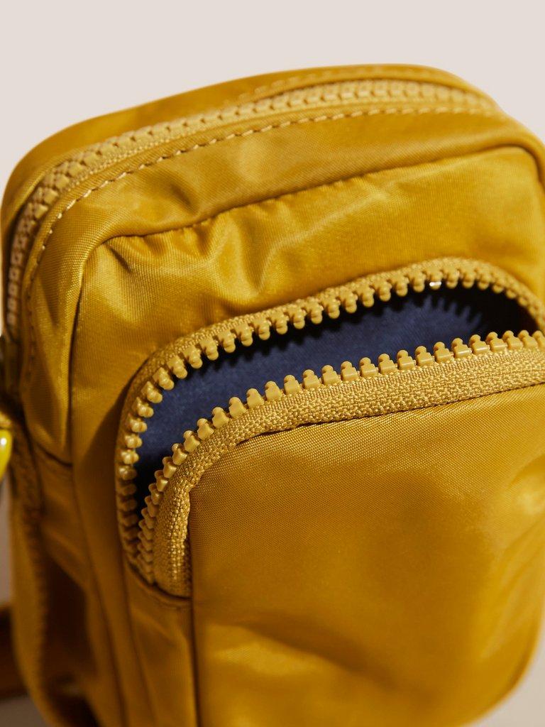 Nylon Phone Bag in MID CHART - FLAT DETAIL