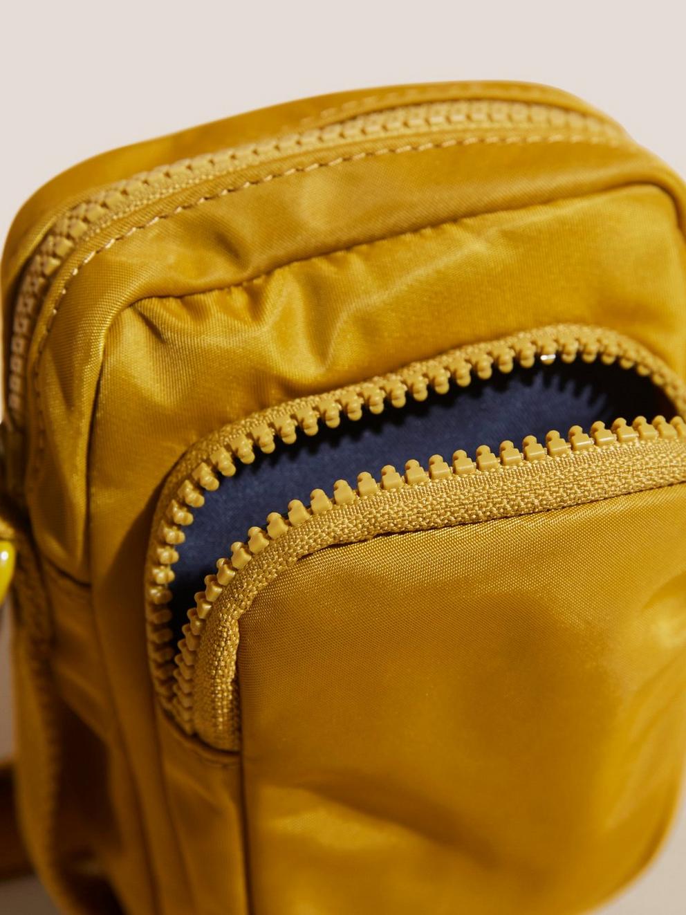 Nylon Phone Bag in MID CHART - FLAT DETAIL