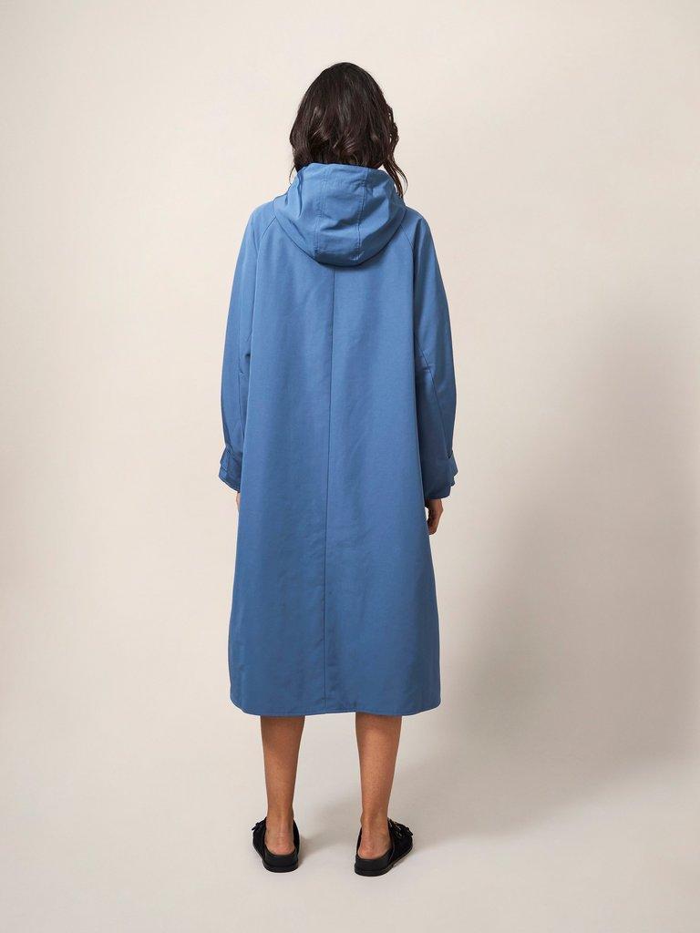 Evie Changing Robe in MID BLUE - MODEL BACK