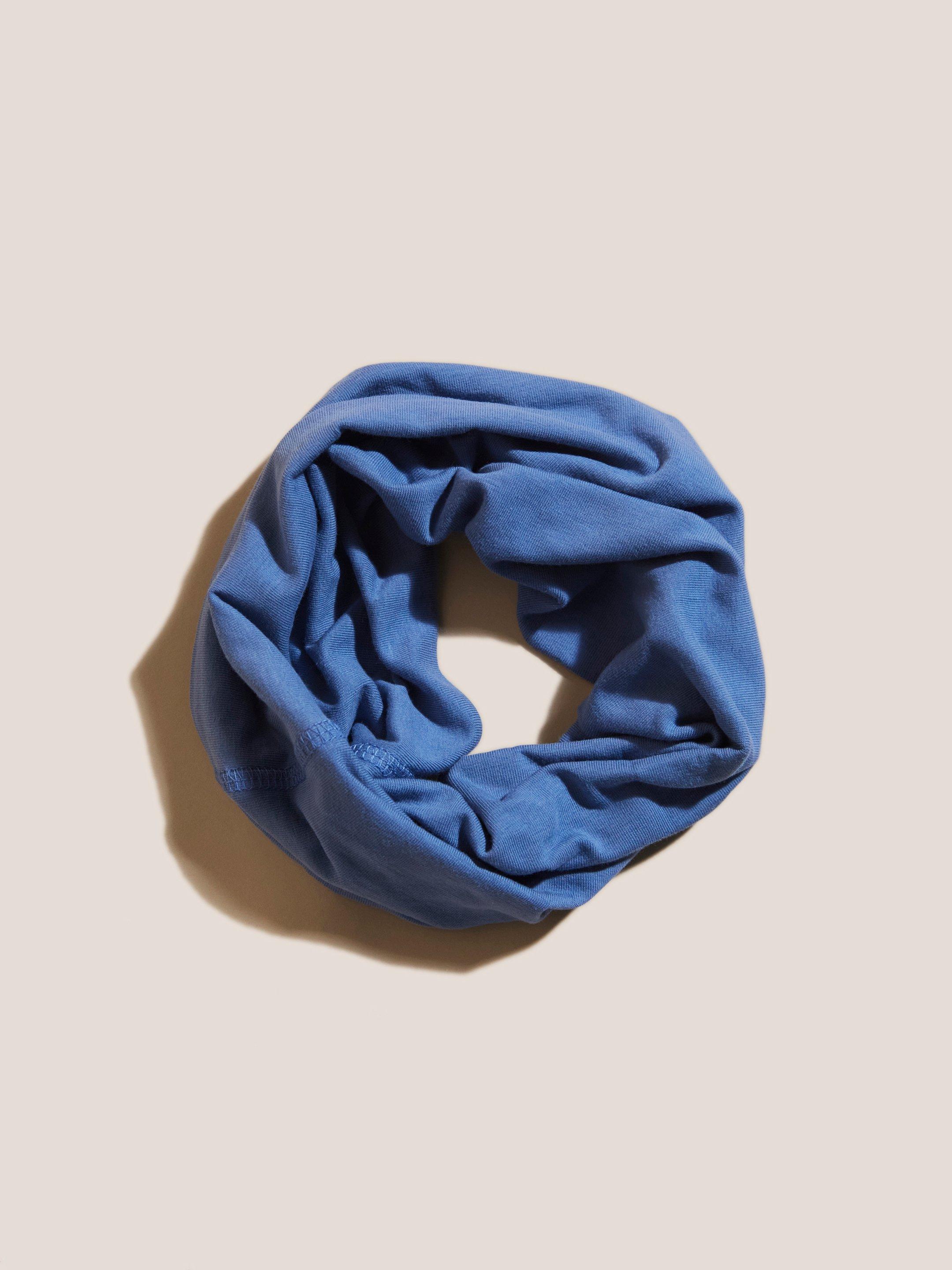 Versatile 1 Size Jersey Roll  in MID BLUE - FLAT FRONT