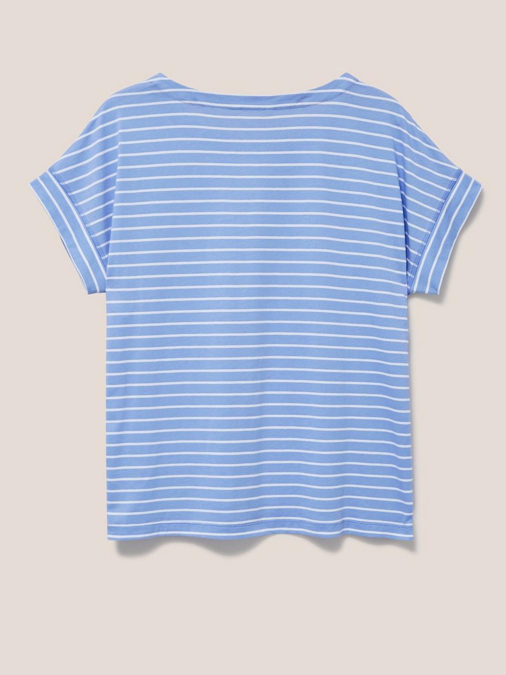 URBAN TEE STRIPE in BLUE MLT - FLAT BACK