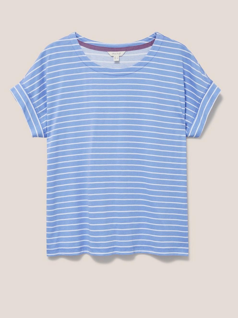 URBAN TEE STRIPE in BLUE MLT - FLAT FRONT