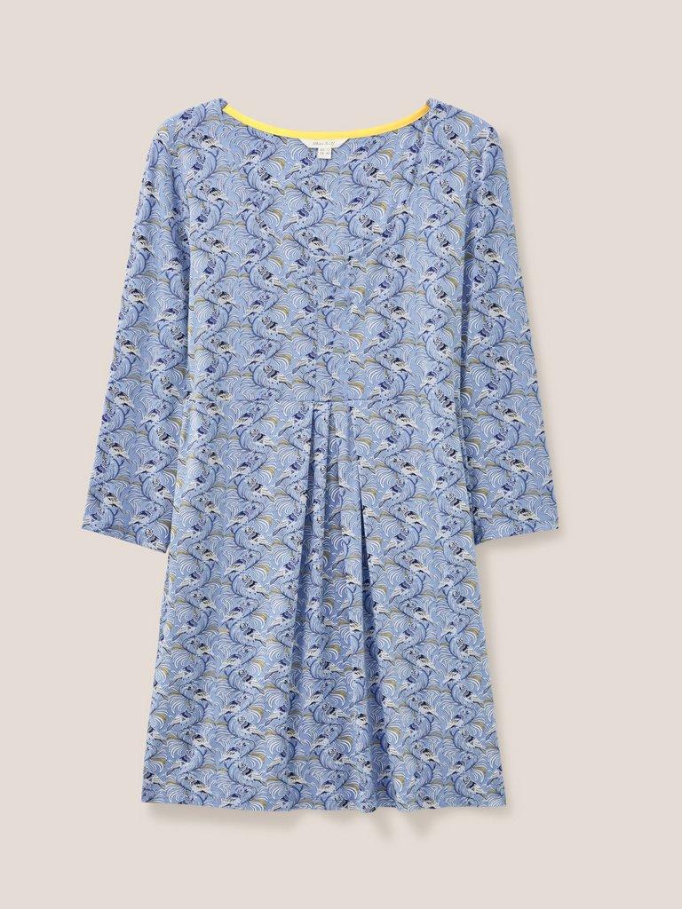 PIPPY LONG LINE TOP in BLUE PR - FLAT FRONT