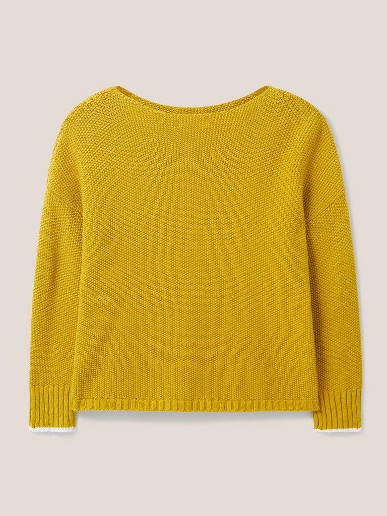 Mustard jumper outlet with white shirt