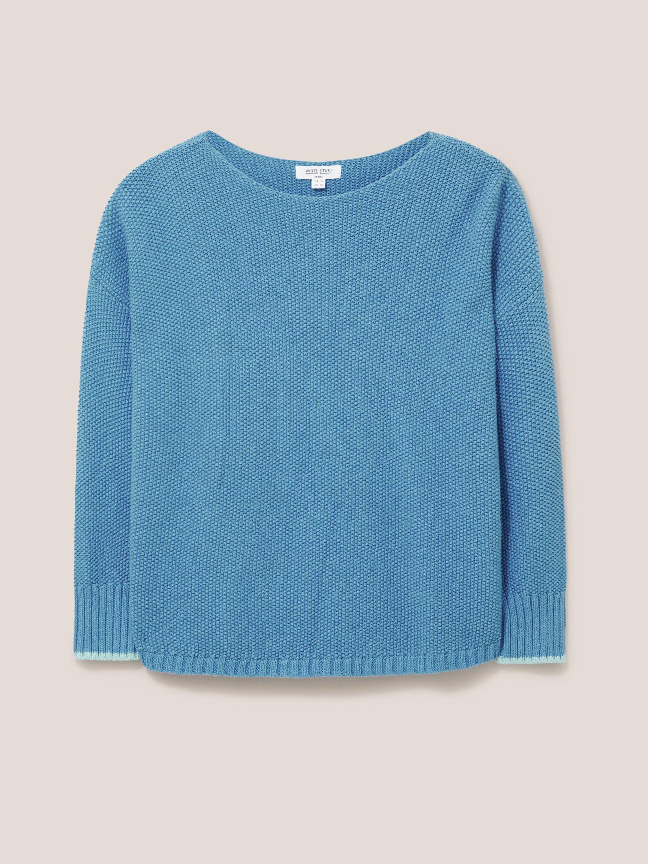 Southbank Jumper in MID BLUE - FLAT FRONT