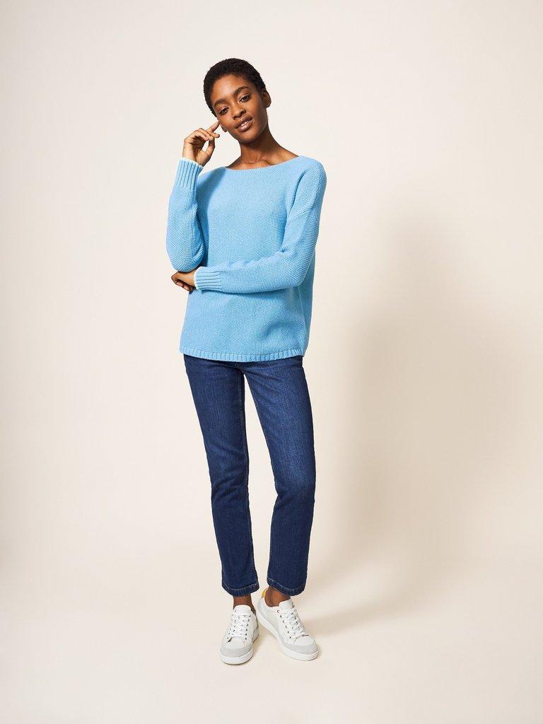 Southbank Jumper in MID BLUE - LIFESTYLE