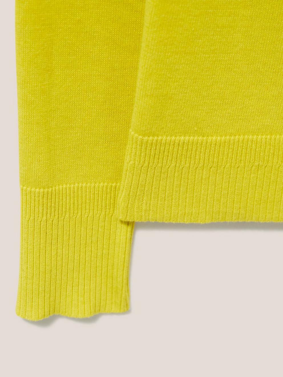 Lulu Crew Neck Cardigan in LGT CHART - FLAT DETAIL