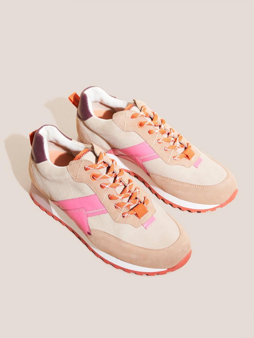 Retro Sports Trainers in NAT MLT - FLAT FRONT