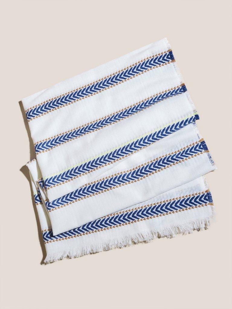 Stripe Chevron Scarf in NAT MLT - FLAT BACK