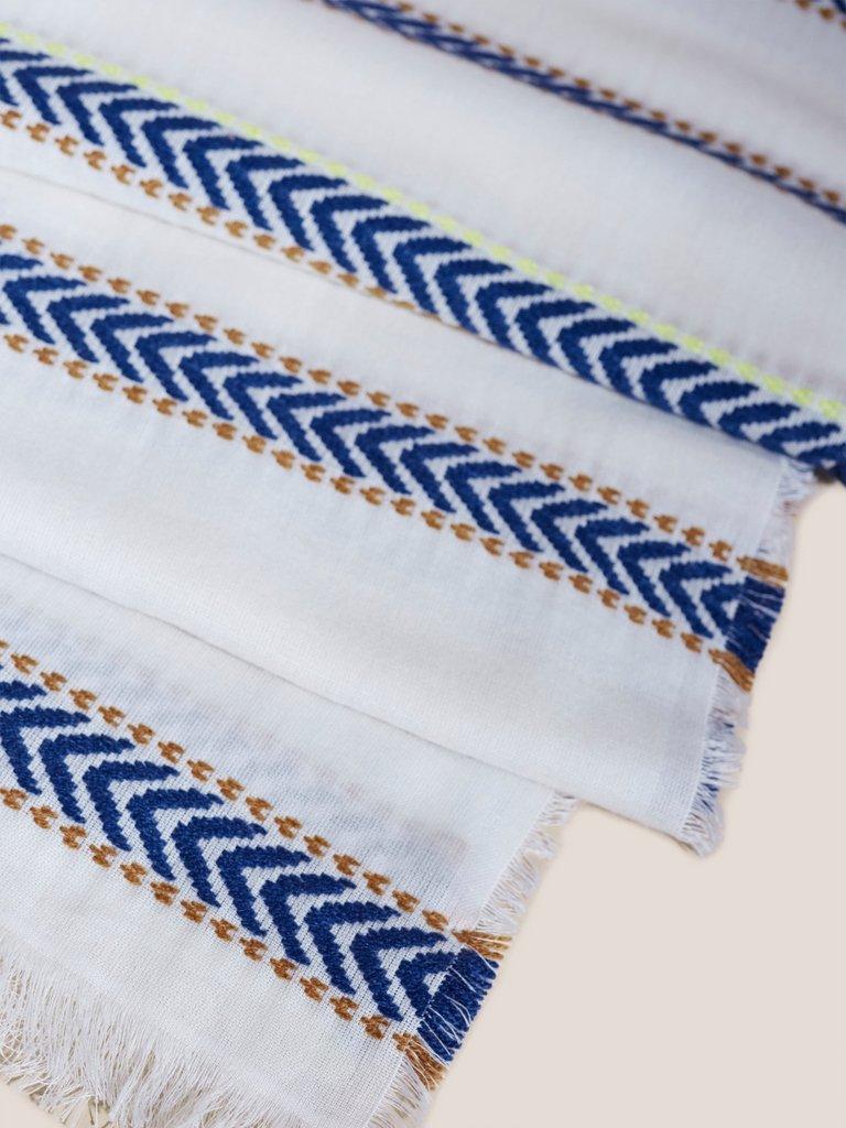 Stripe Chevron Scarf in NAT MLT - FLAT DETAIL