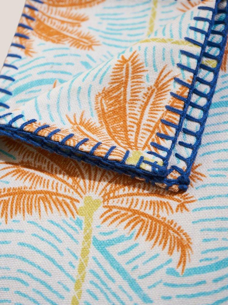 Palm Tree Tea Towel in ORANGE MLT - FLAT DETAIL