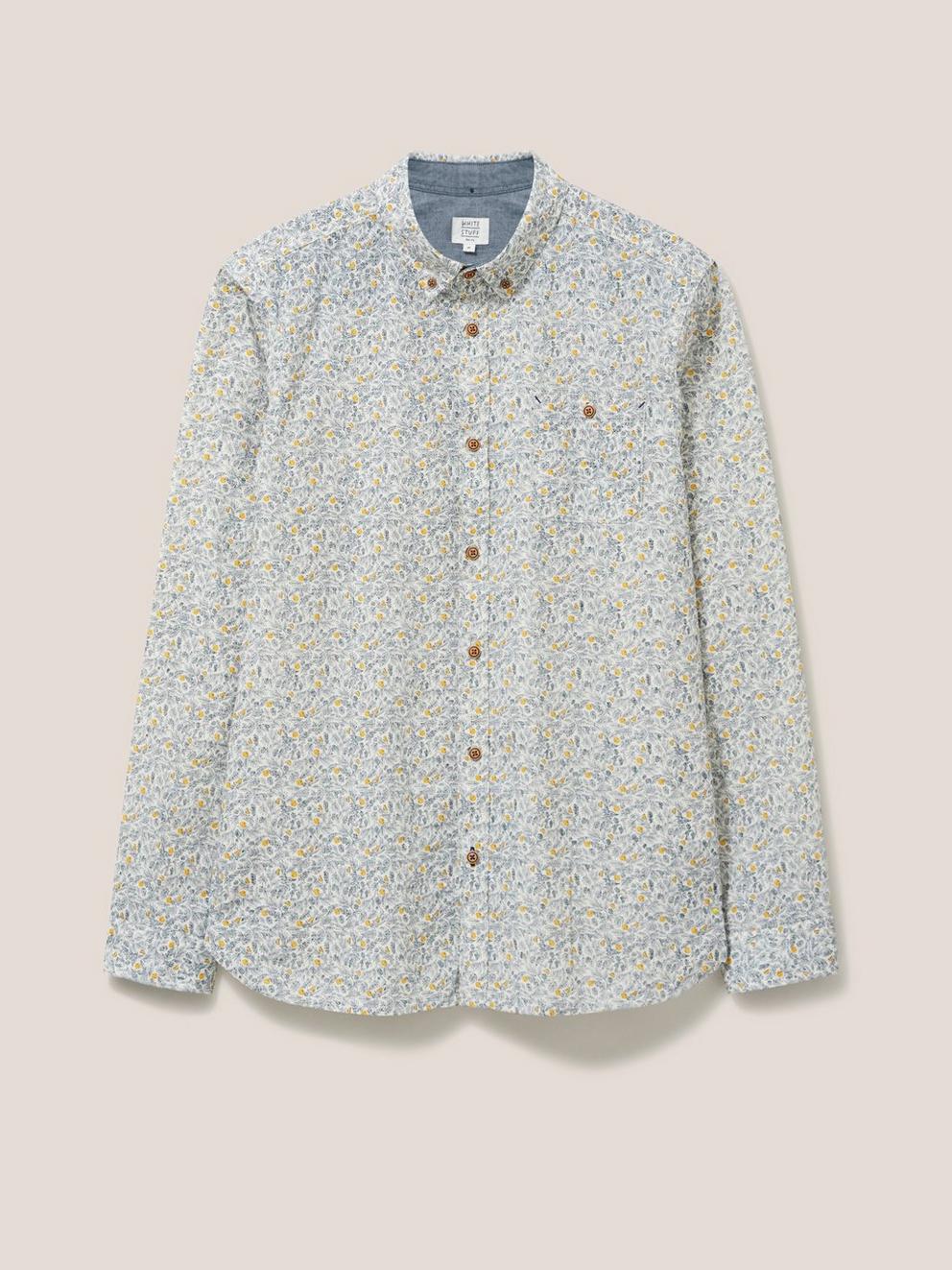 Clementine Print Shirt in IVORY MLT - FLAT FRONT