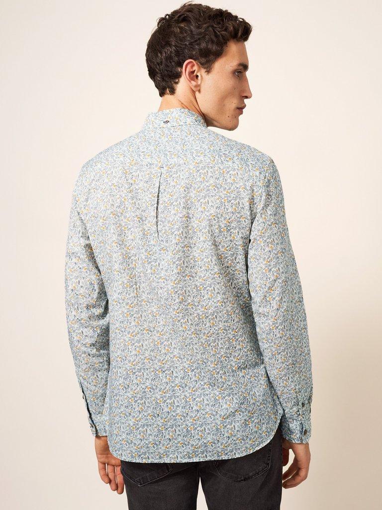 Clementine Print Shirt in IVORY MLT - MODEL BACK