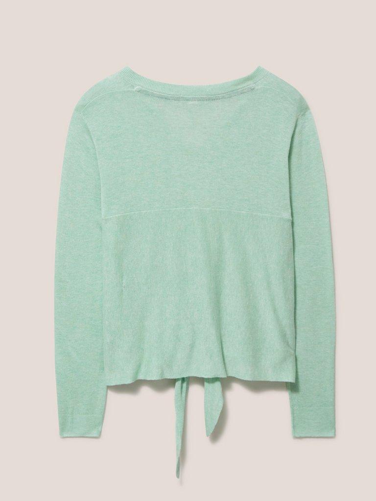 TIE HEM JUMPER in LGT TEAL - FLAT BACK