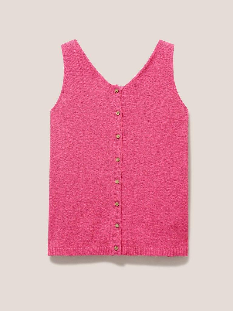DAISY KNITTED VEST in BRT PINK - FLAT FRONT