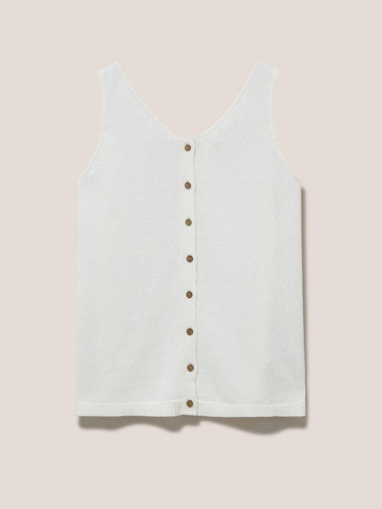 DAISY KNITTED VEST in LGT NAT - FLAT FRONT