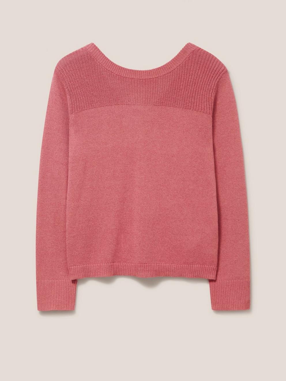 HANNAH JUMPER in MID PINK - FLAT BACK