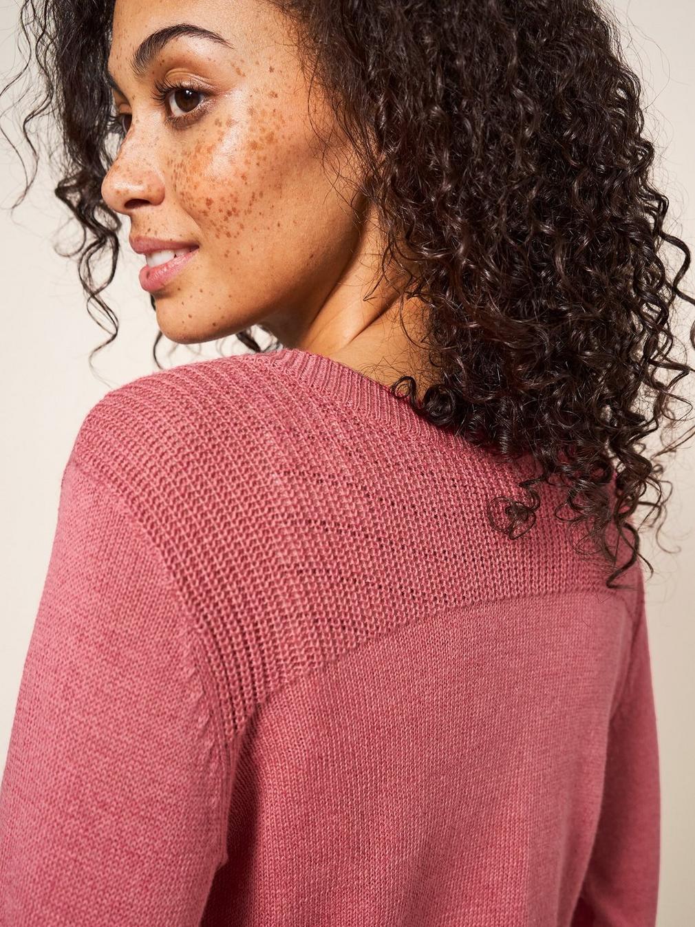 HANNAH JUMPER in MID PINK - MODEL DETAIL