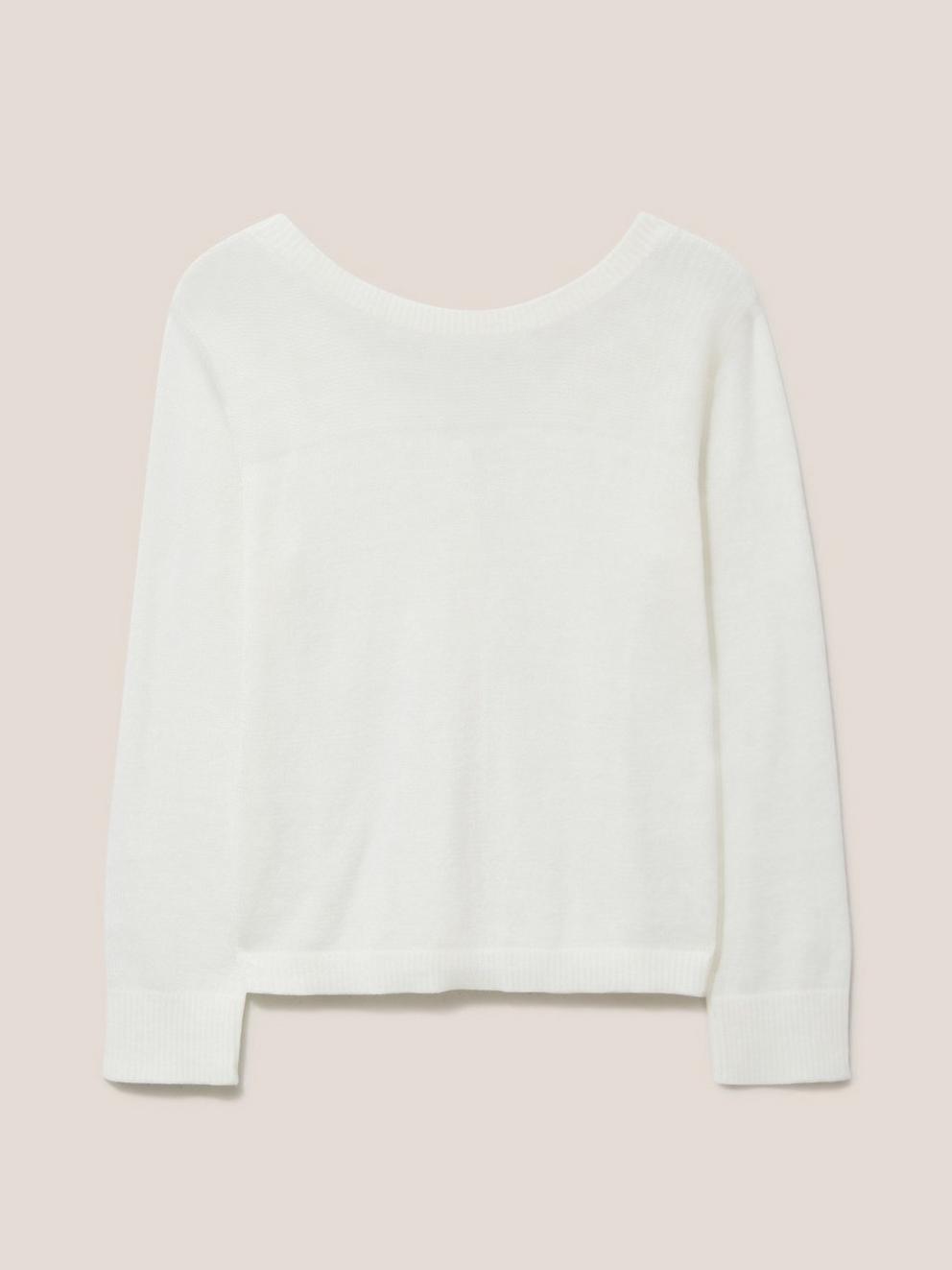 HANNAH JUMPER in NAT WHITE - FLAT BACK