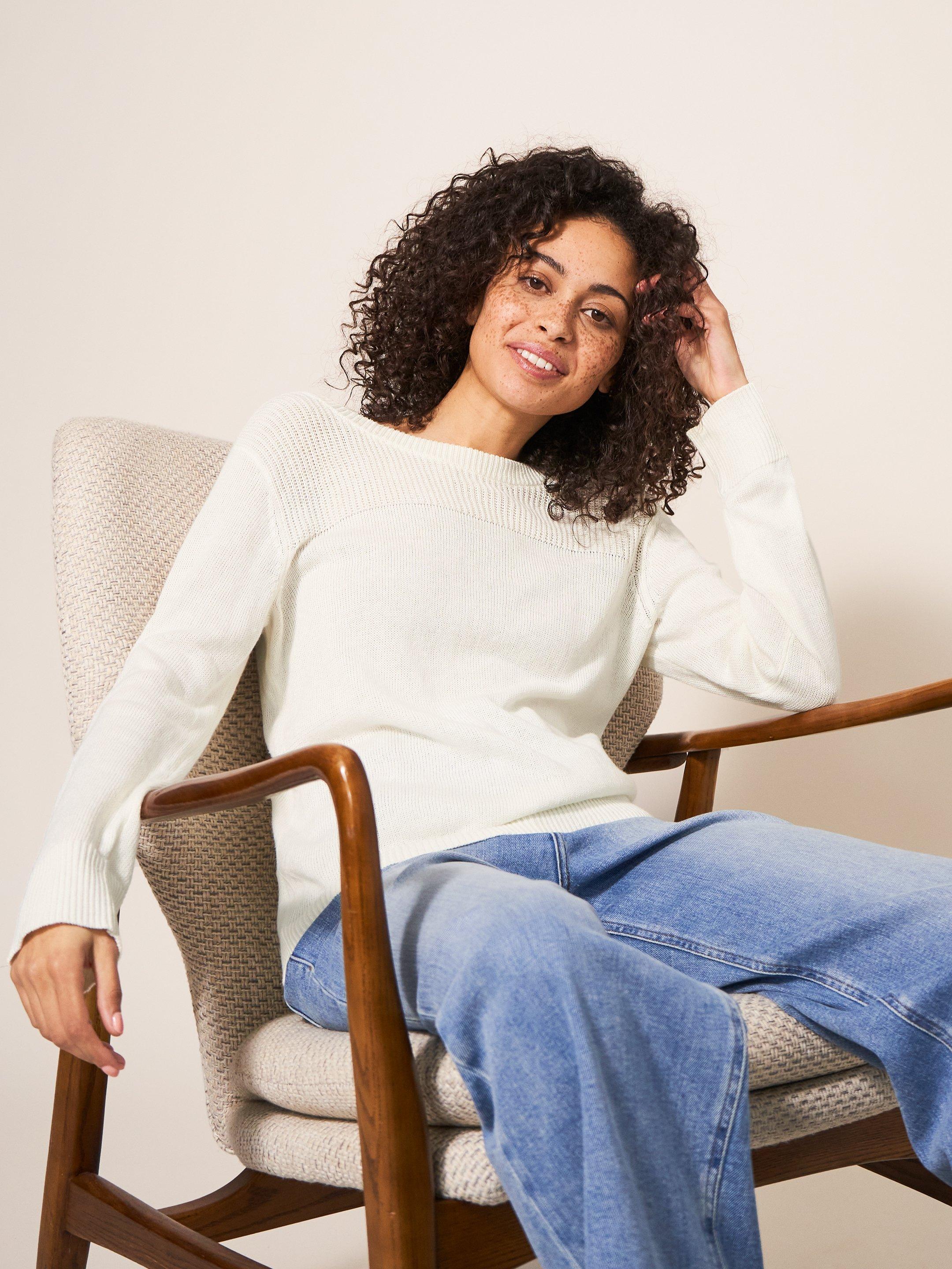 White jumper and on sale jeans