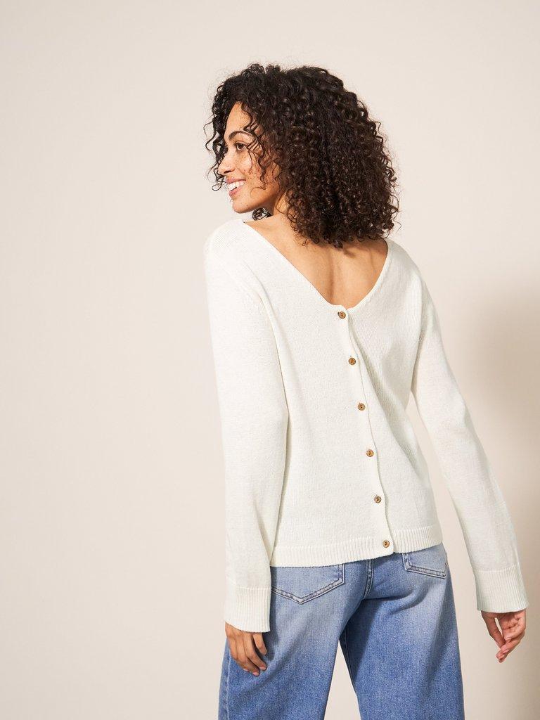 HANNAH JUMPER in NAT WHITE - MODEL BACK