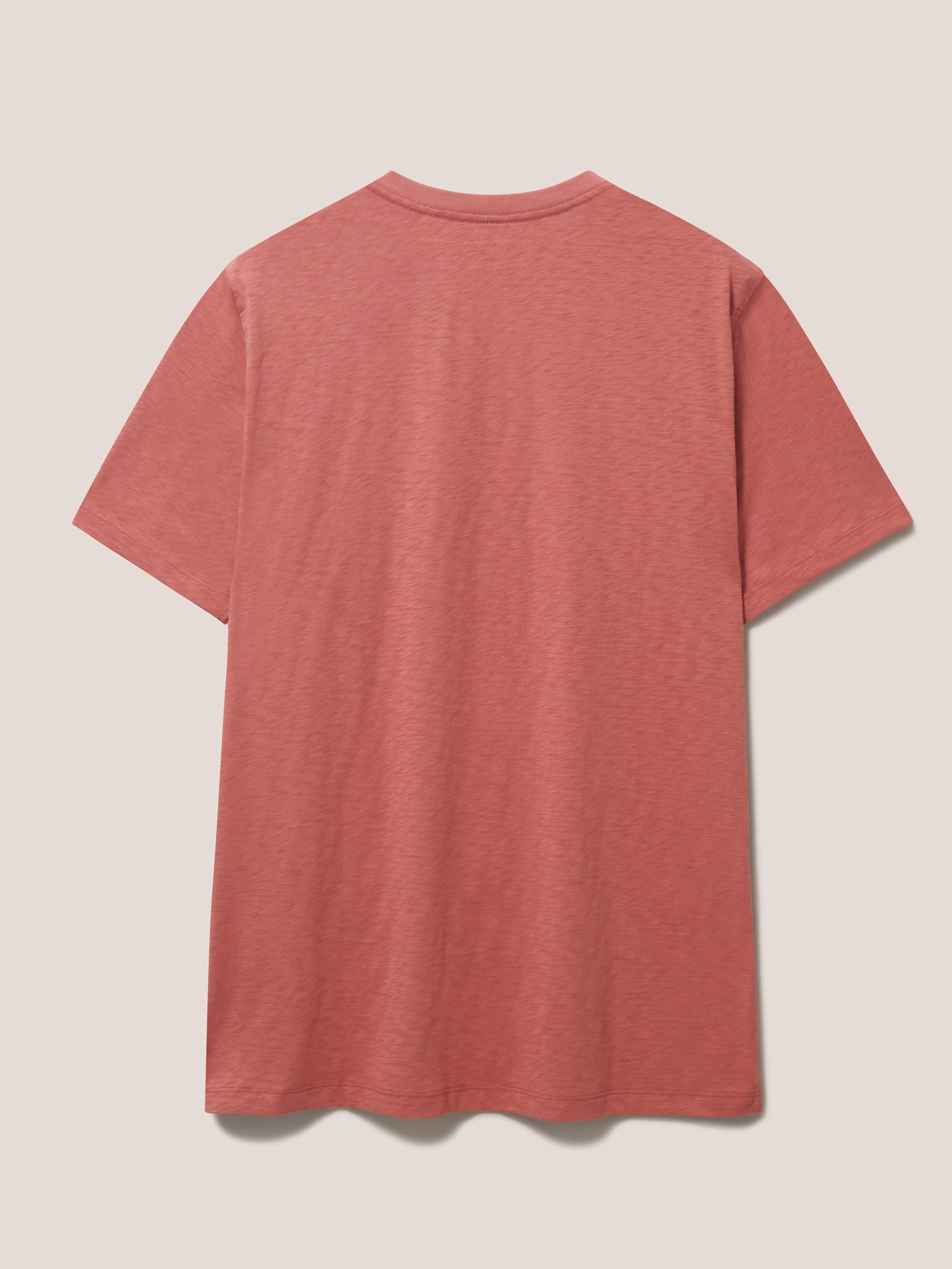 Fish Graphic Tee in DK PINK - FLAT BACK