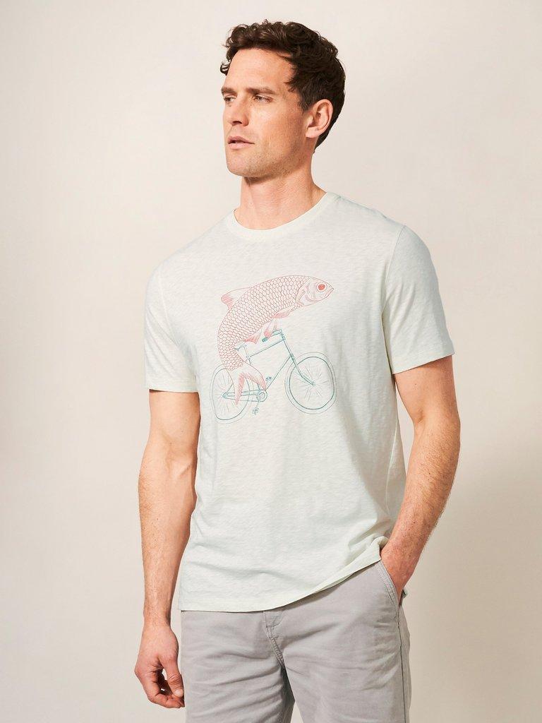 Fish on a Bike Graphic Tee in NAT WHITE - LIFESTYLE