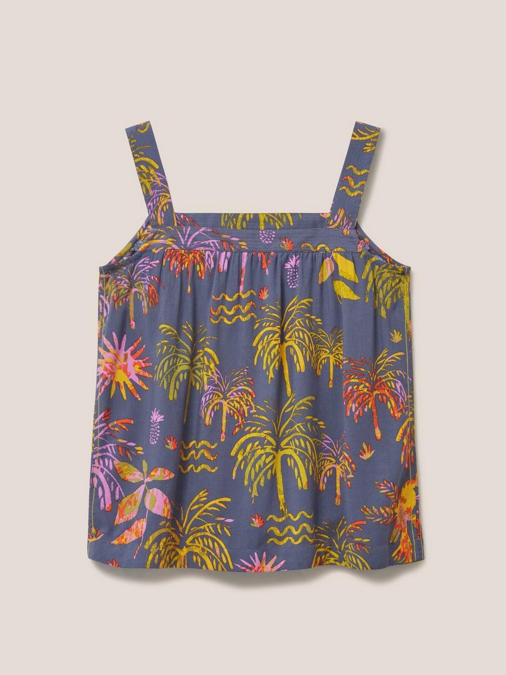 Cordelia Eco Vero Vest in PURPLE MLT - FLAT BACK