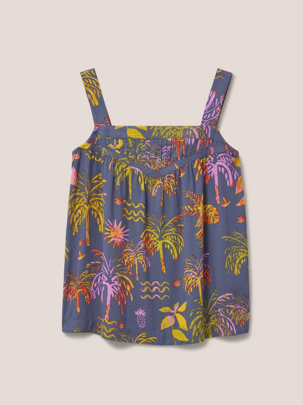 Cordelia Eco Vero Vest in PURPLE MLT - FLAT FRONT