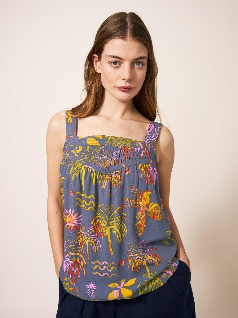 Cordelia Eco Vero Vest in PURPLE MLT - LIFESTYLE