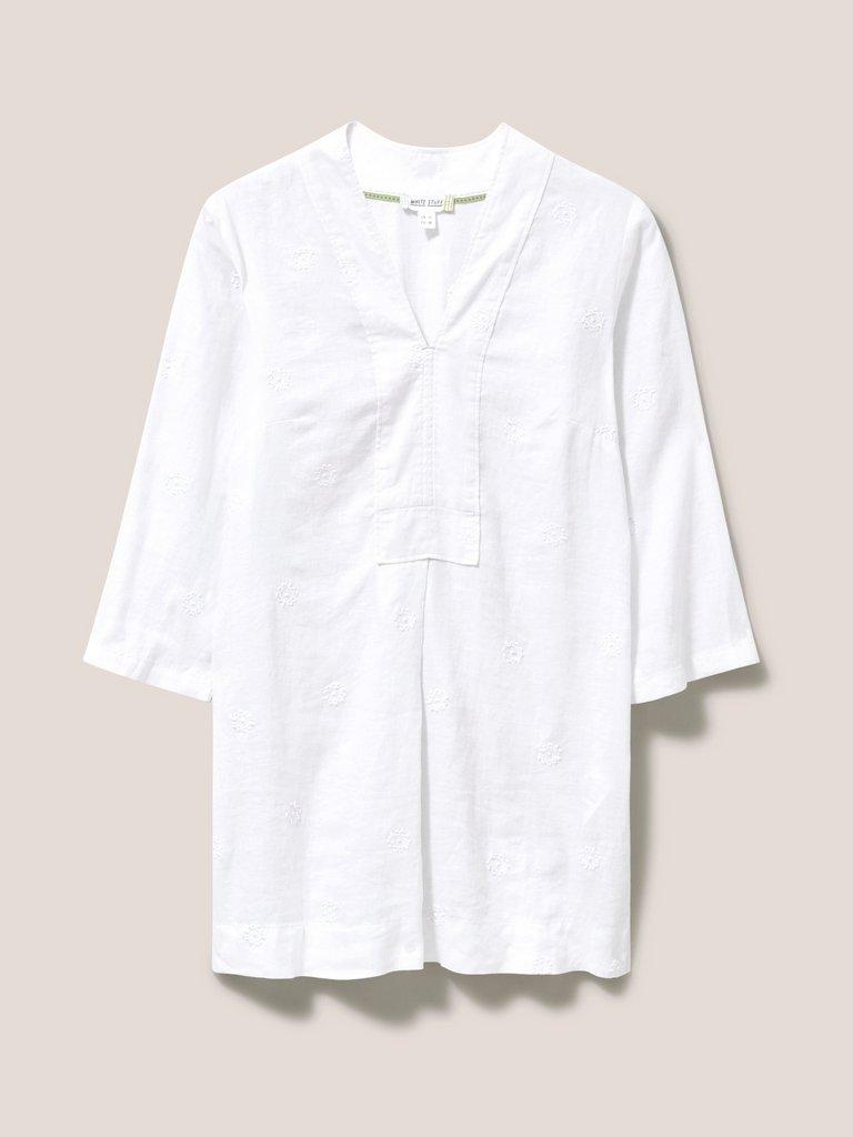 Marianne Linen Tunic in WHITE MULTI White Stuff