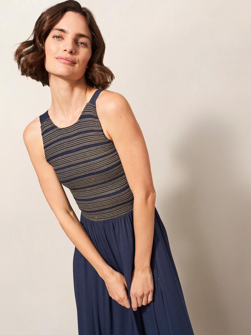 Faye Jersey Maxi Dress in NAVY MULTI - LIFESTYLE