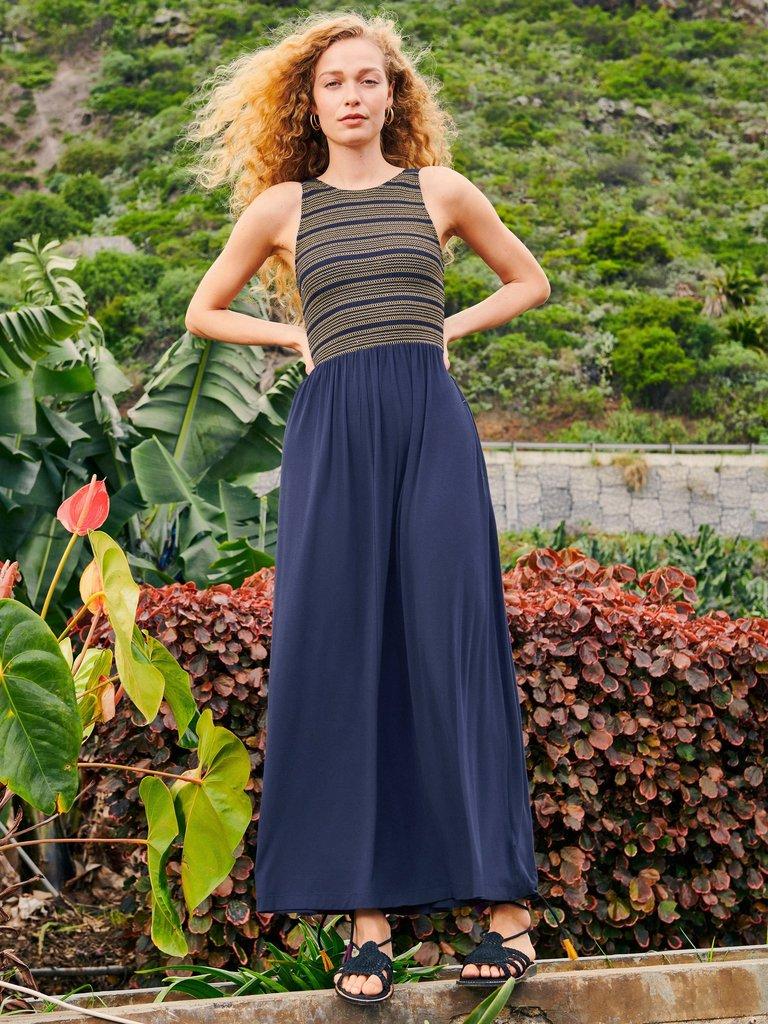 Faye Jersey Maxi Dress in NAVY MULTI - MIXED