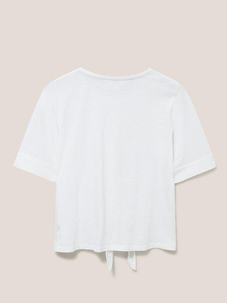 TIE HEM TOP in BRIL WHITE - FLAT BACK