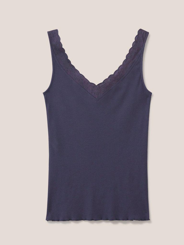 SEABREEZE VEST V NECK in DUS PURPLE - FLAT FRONT