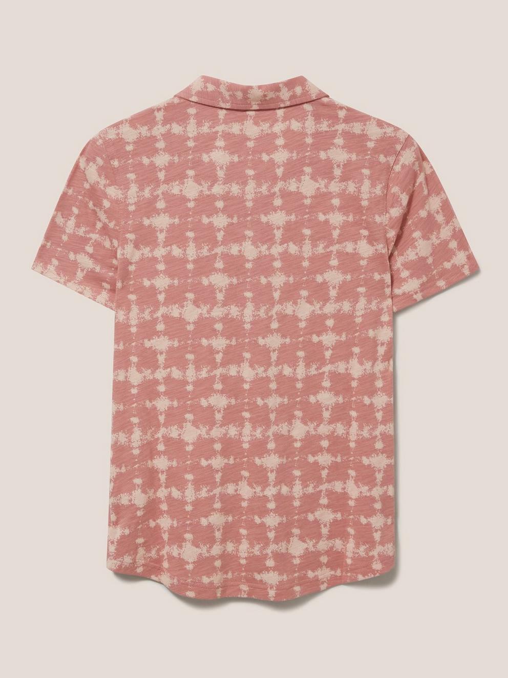 Penny Pocket Cotton Jersey Shirt in PINK PR - FLAT BACK