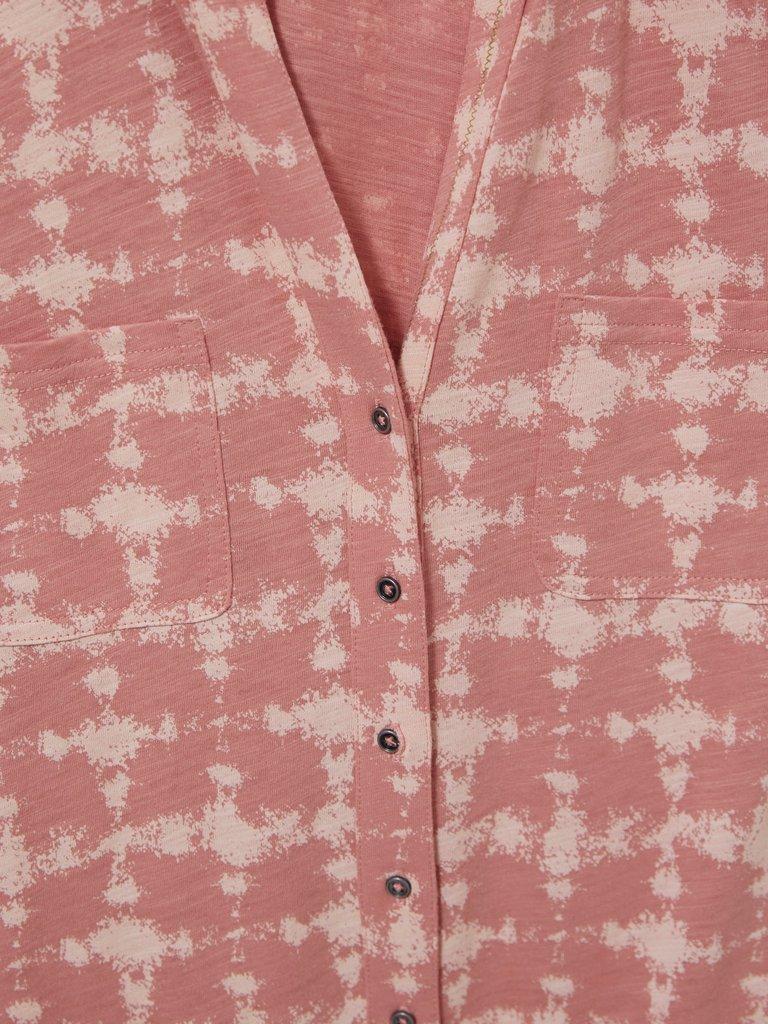 Penny Pocket Cotton Jersey Shirt in PINK PR - FLAT DETAIL