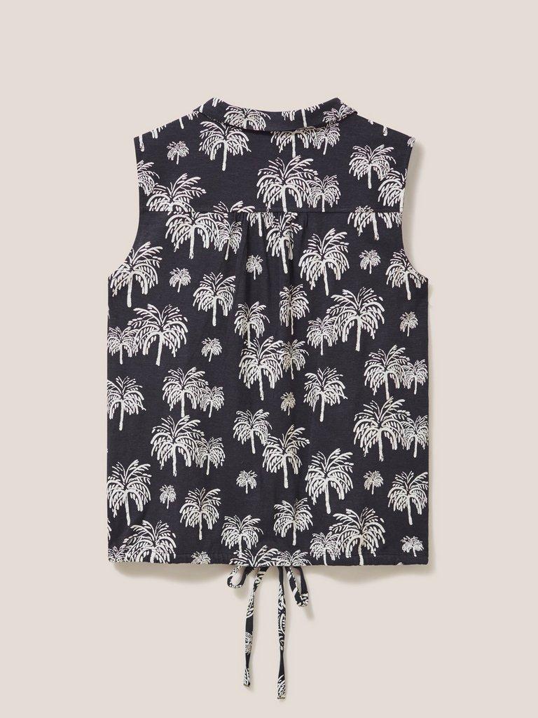 FLOWING GRASSES JERSEY SHIRT in BLK PR - FLAT BACK