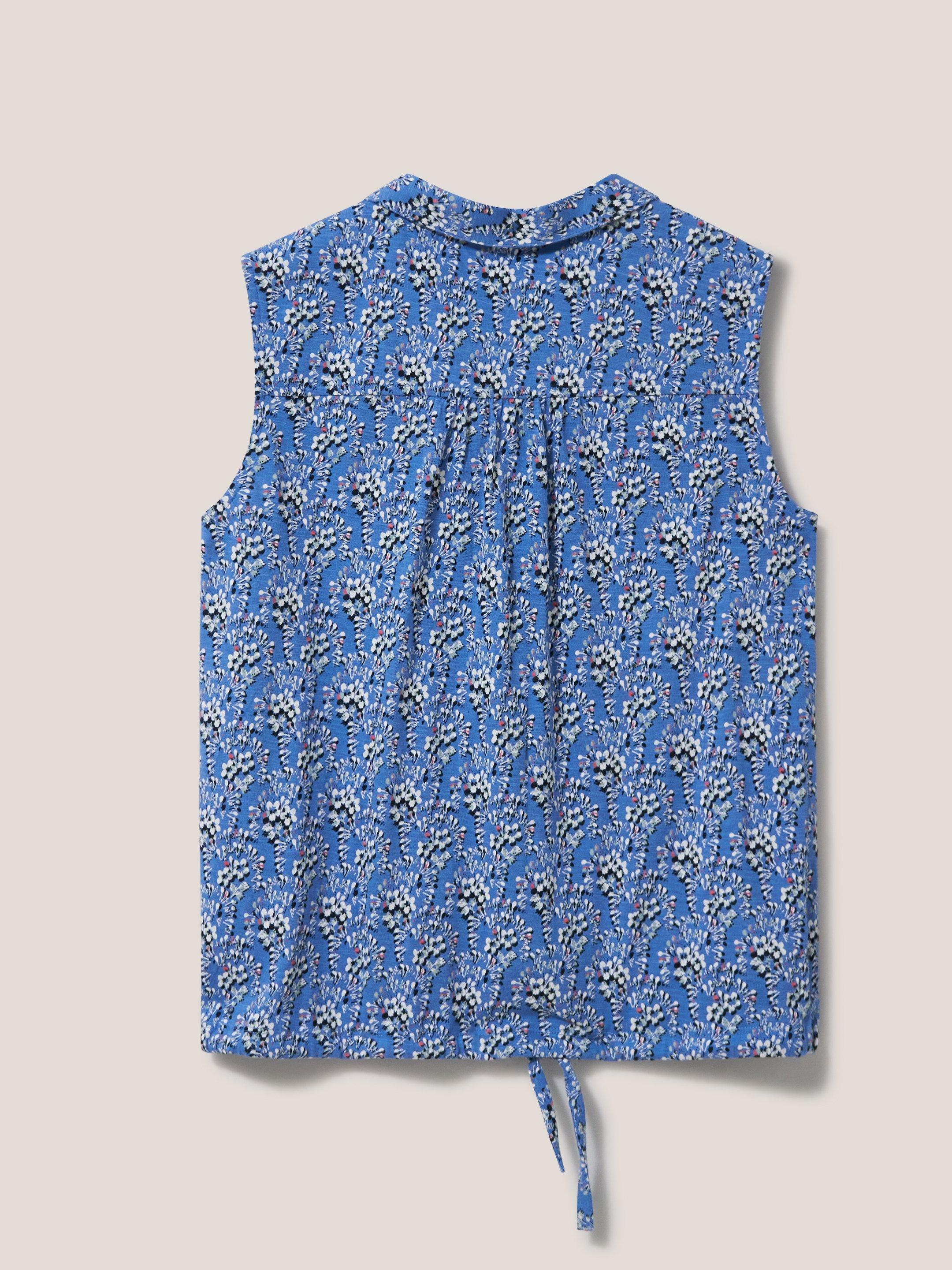 FLOWING GRASSES JERSEY SHIRT in BLUE PR - FLAT BACK