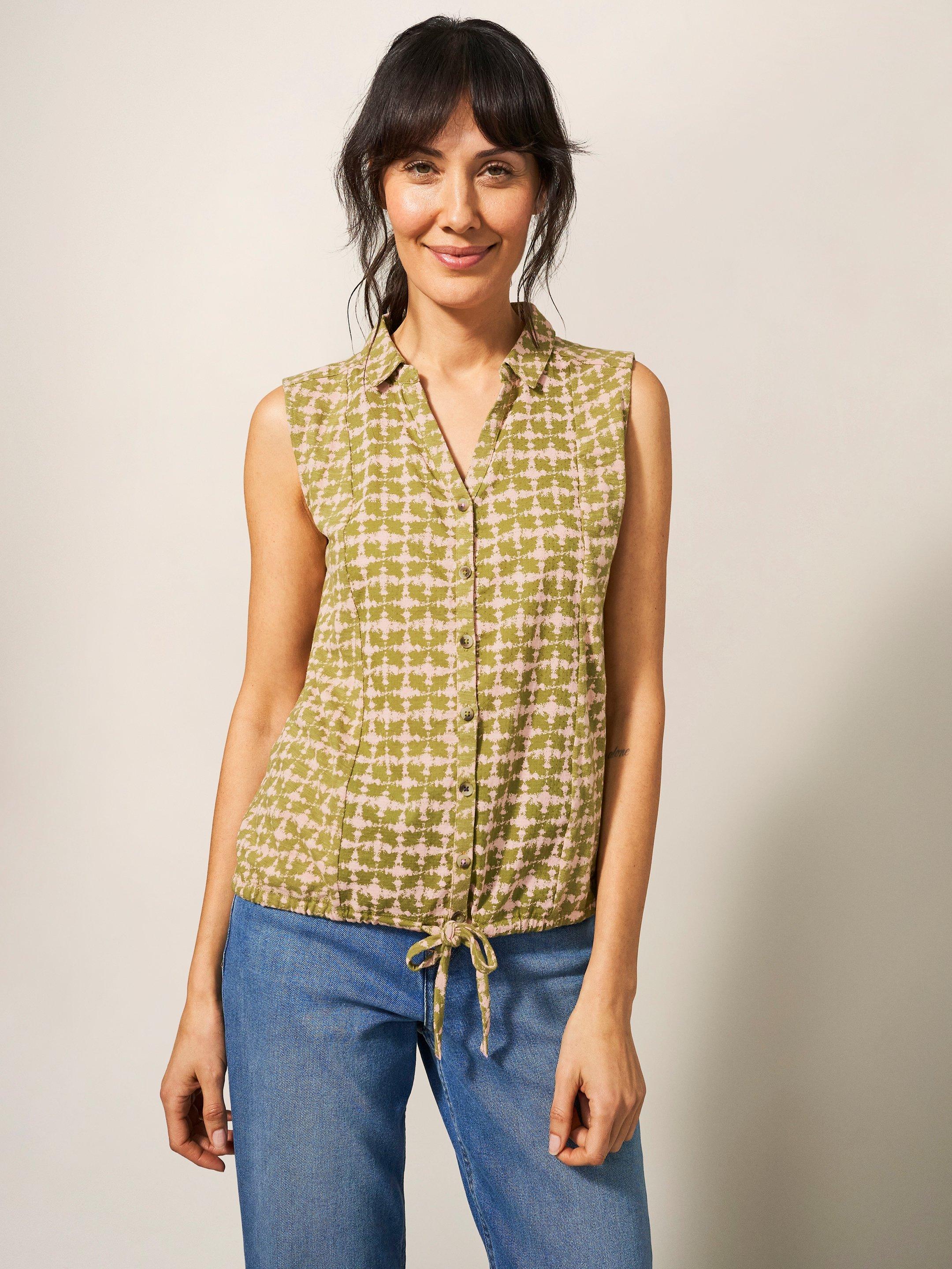 FLOWING GRASSES JERSEY SHIRT in GREEN PR - LIFESTYLE