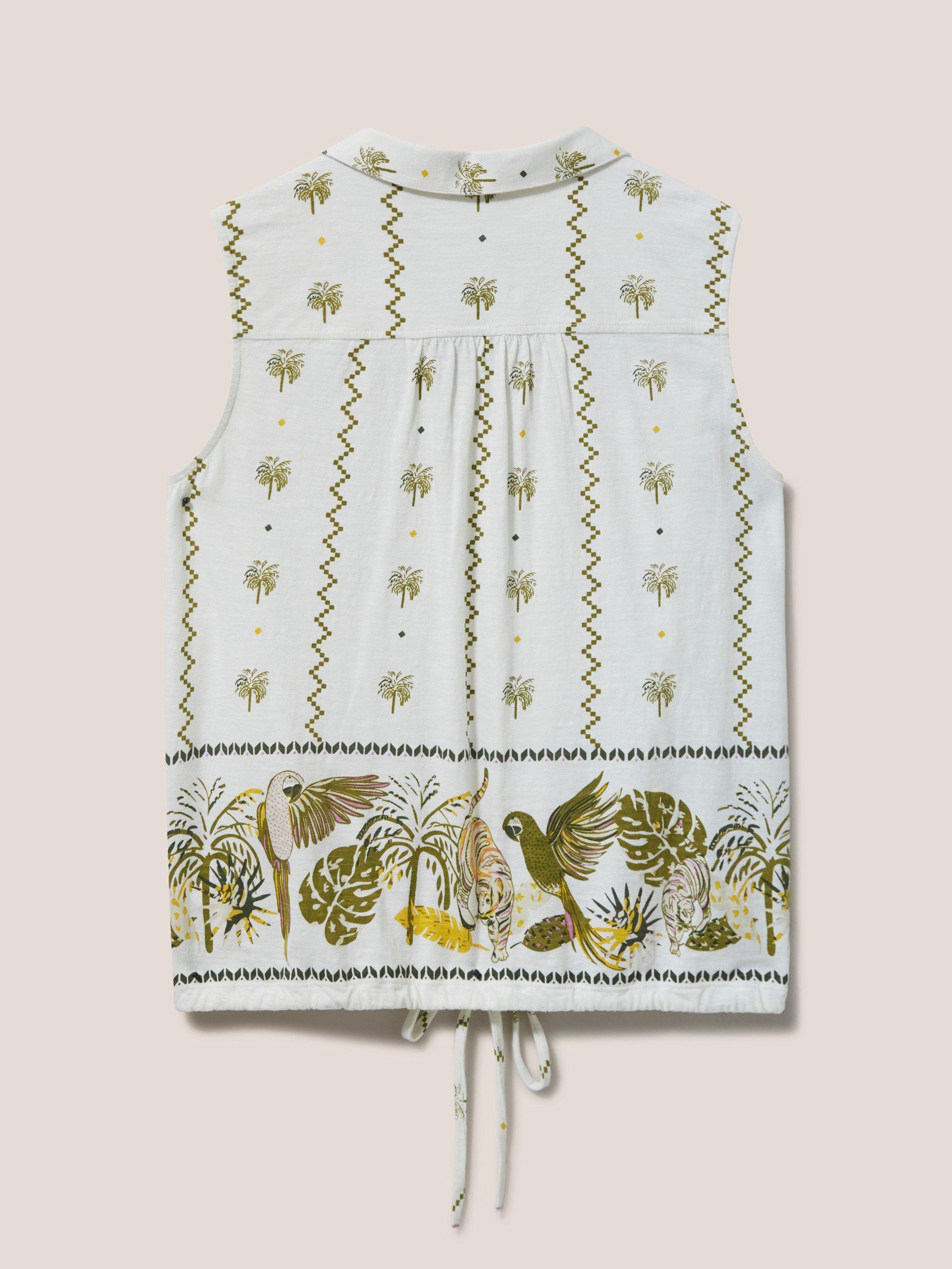 FLOWING GRASSES JERSEY SHIRT in NAT PR - FLAT BACK