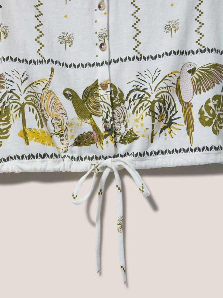 FLOWING GRASSES JERSEY SHIRT in NAT PR - FLAT DETAIL