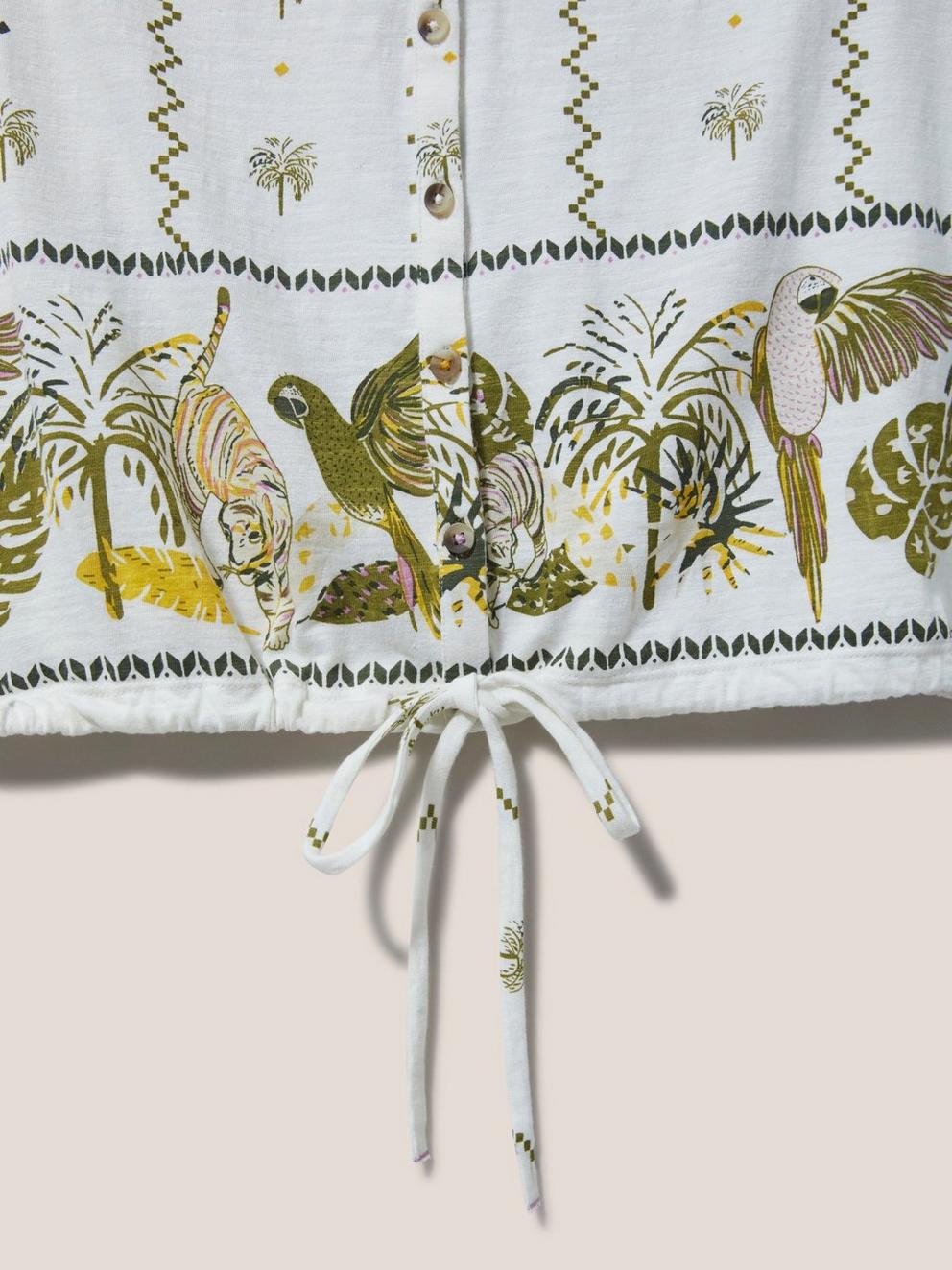 FLOWING GRASSES JERSEY SHIRT in NAT PR - FLAT DETAIL