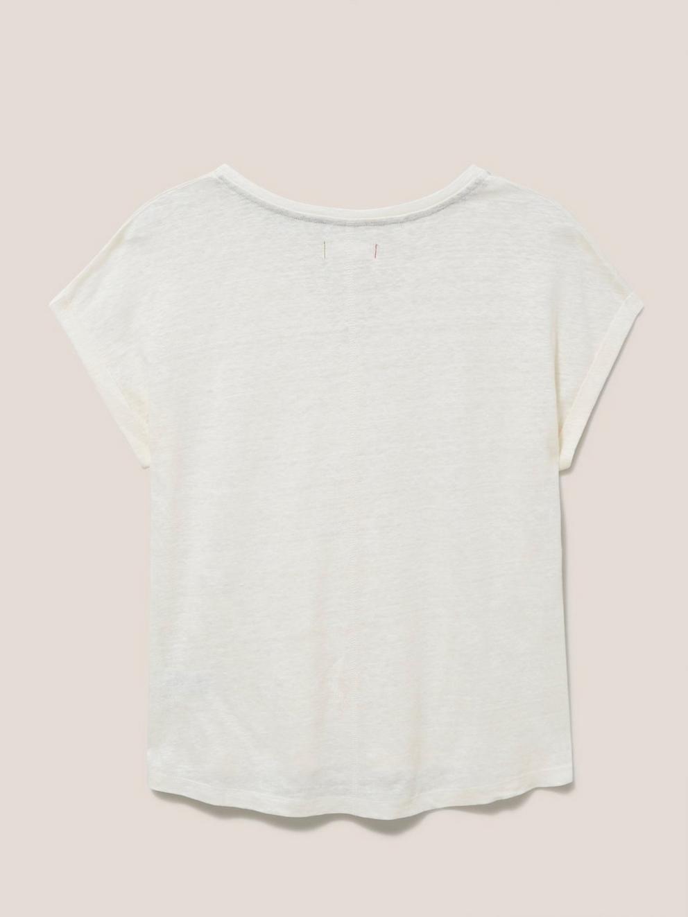 LINEN SUNSHINE TEE in LGT NAT - FLAT BACK