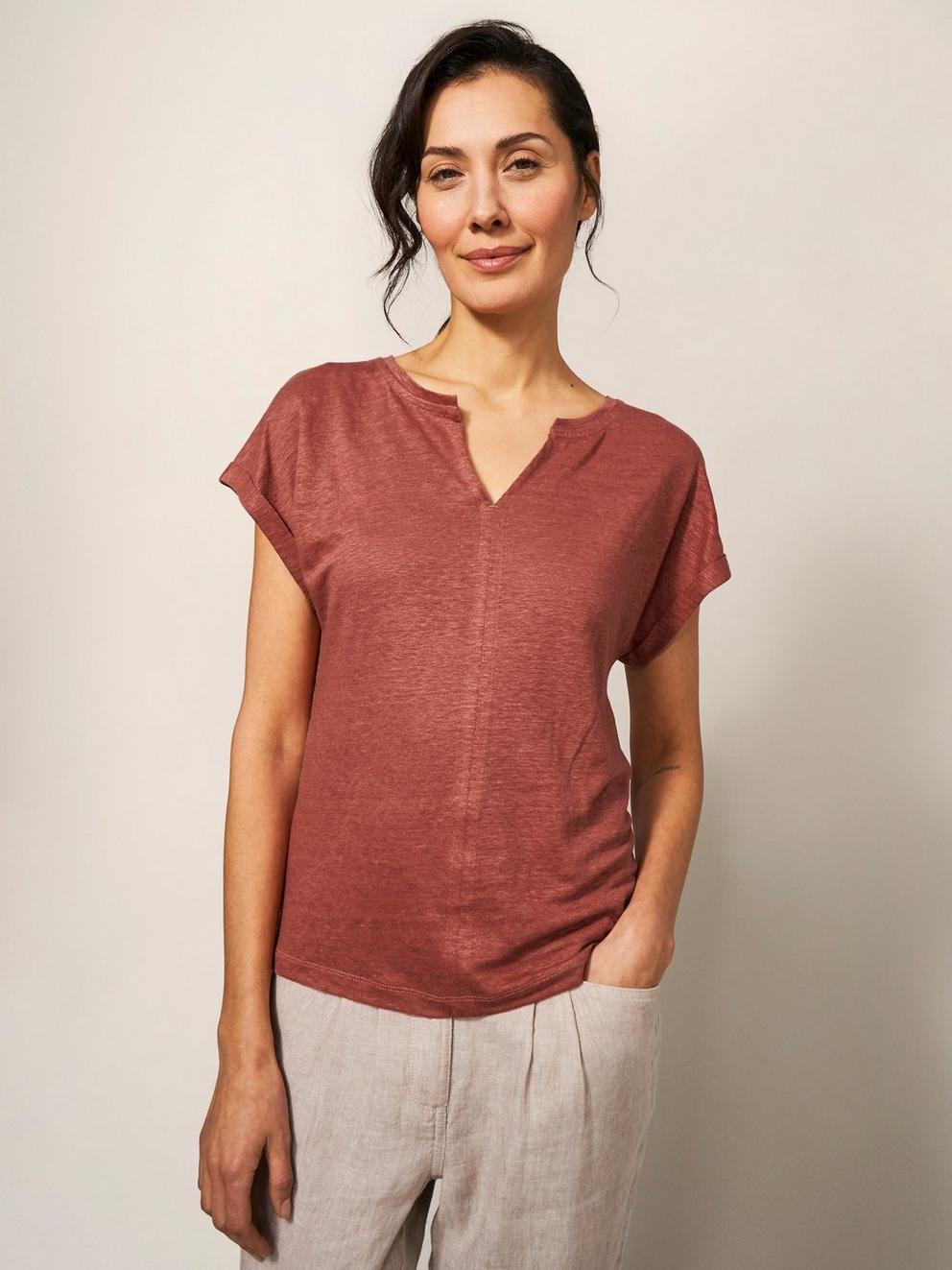 LINEN SUNSHINE TEE in LGT PINK - LIFESTYLE