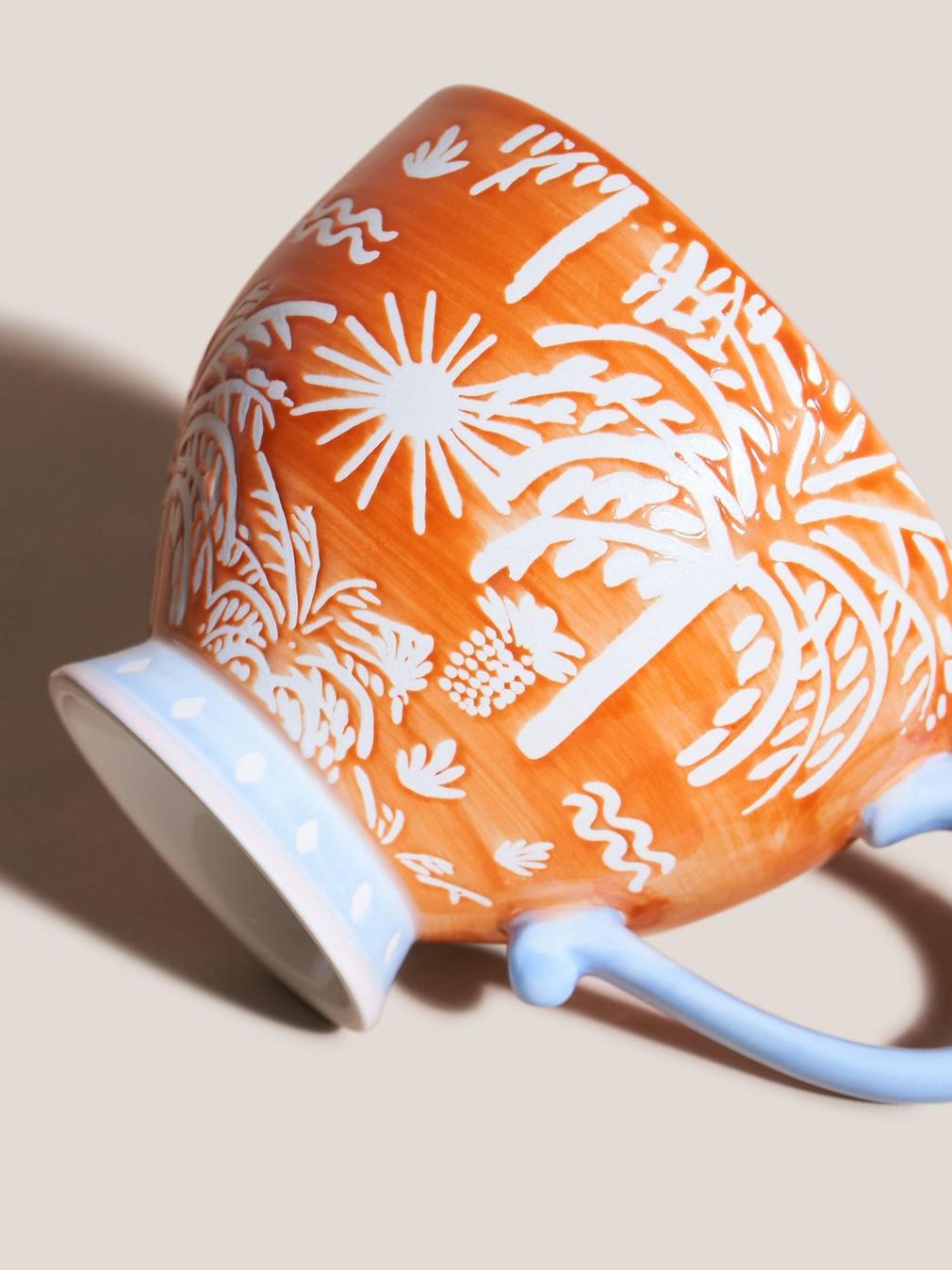 Favourite Tropics Topaz Mug in ORANGE MLT - FLAT FRONT