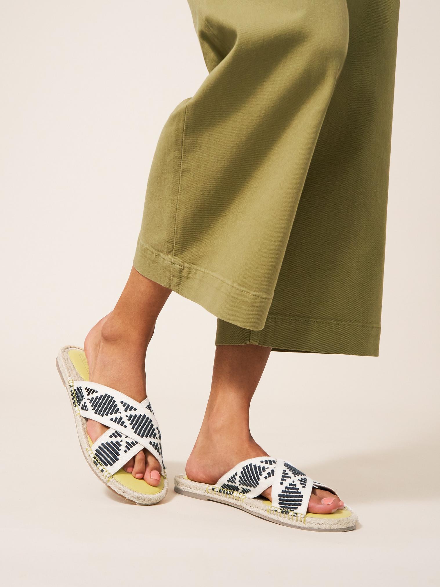 Jacquard Espadrille Mule in DP YELLOW - LIFESTYLE