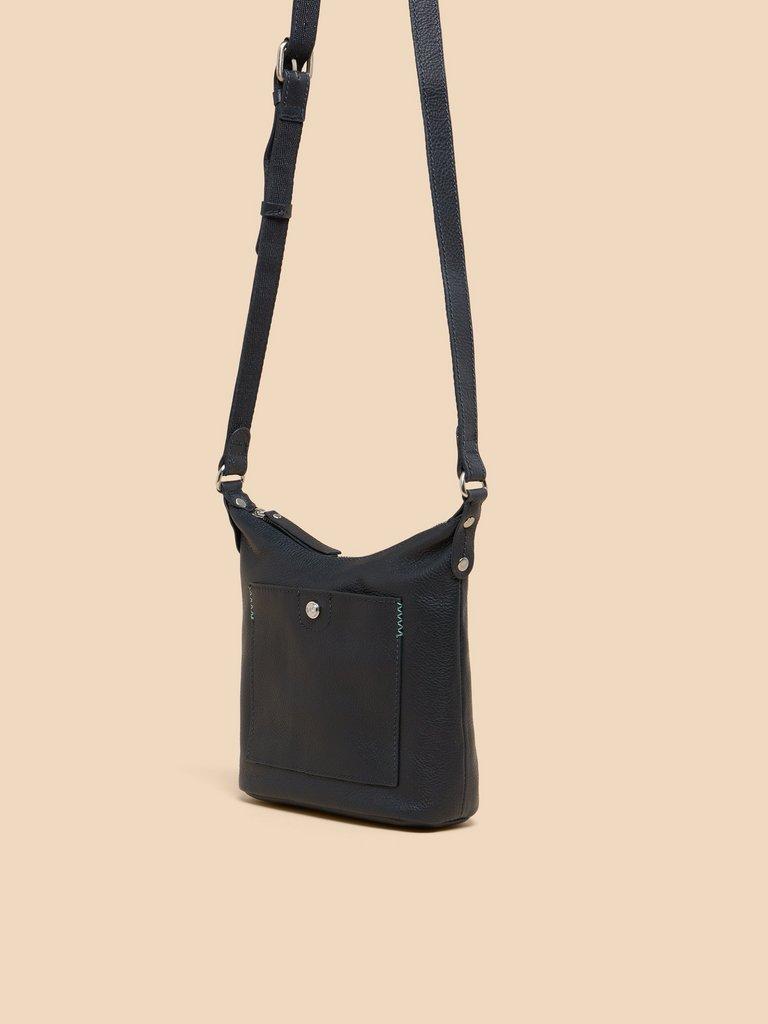 Mini Fern Leather Crossbody in DARK NAVY - FLAT FRONT